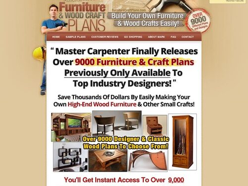 9000 wood furniture plans and DIY woodworking craft plans – woodworking plans for furniture, bed, desk