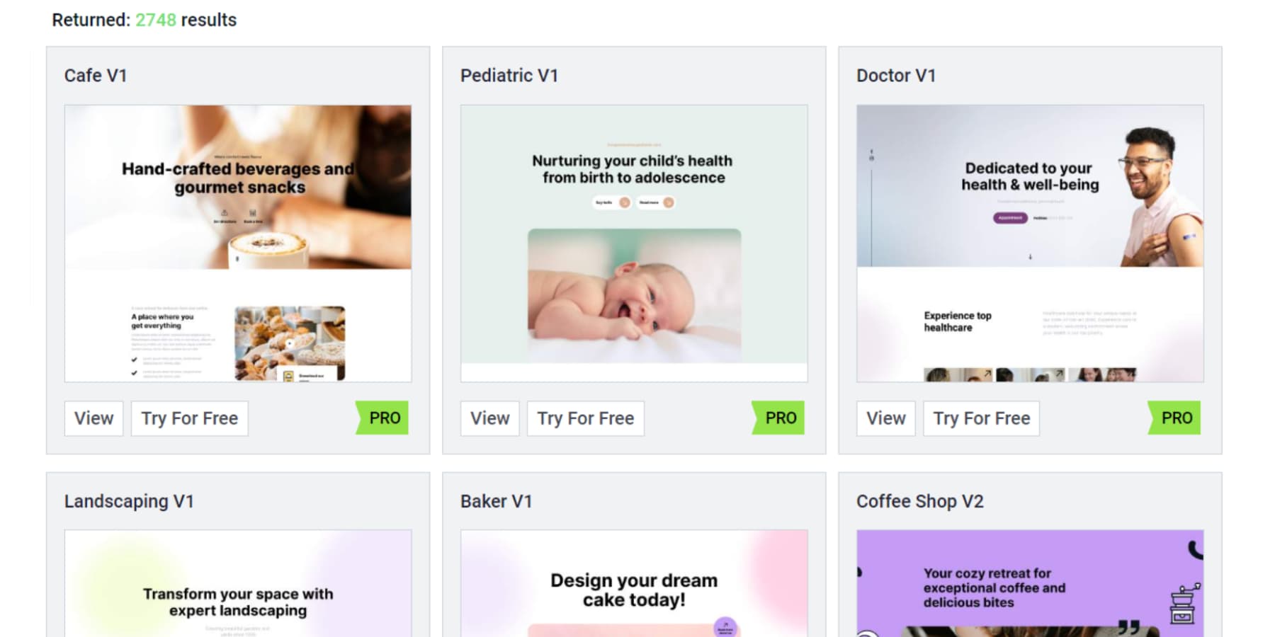 A screenshot of some of Divi Den's layouts