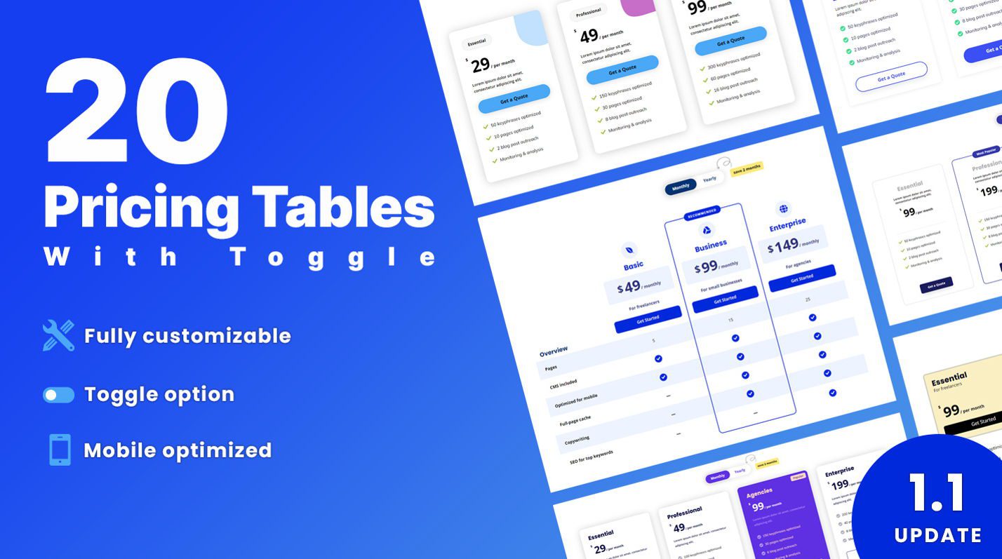 Divi Pricing Table Pack