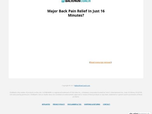 How I finally relieved my back pain after 10 years…