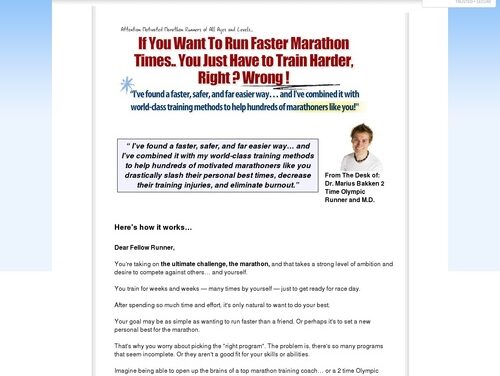 Marathon Training Plan – 100 Day Program | Olympian Marius Bakken’s Marathon Schedule