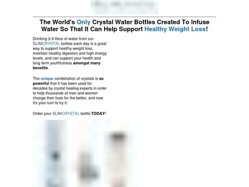 SLIMCRYSTAL – The world’s only slimming glass water bottles!