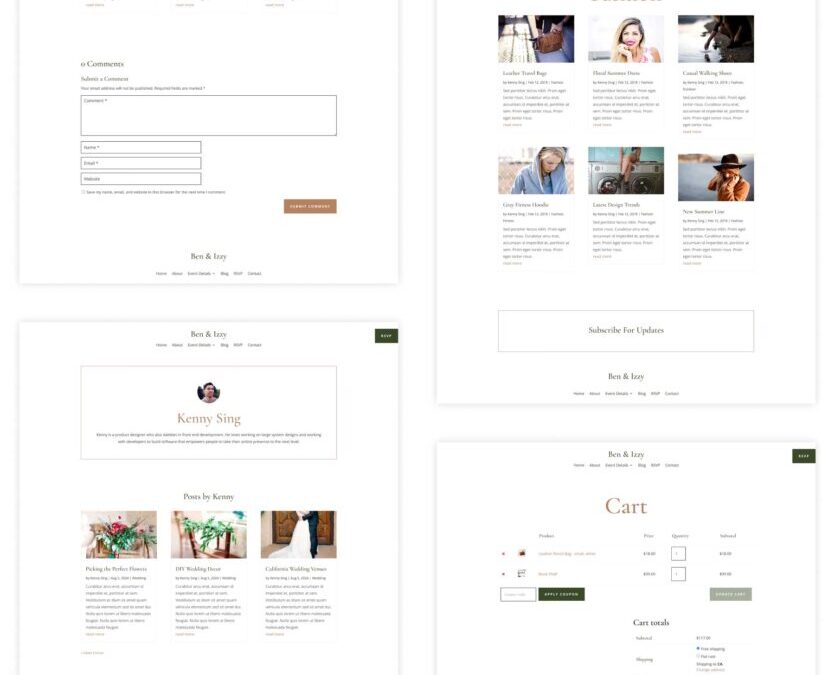 New Divi Starter Site for Weddings (Quick Install)