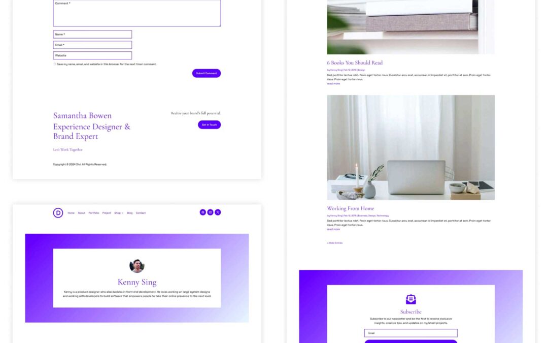 New Divi Starter Site for Creative Directors (Quick Install)