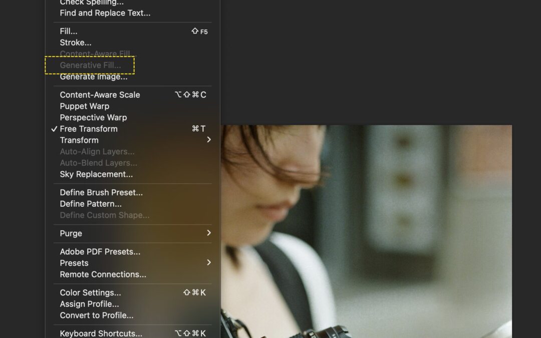 How to Fix Disabled Generative Fill in Adobe Photoshop