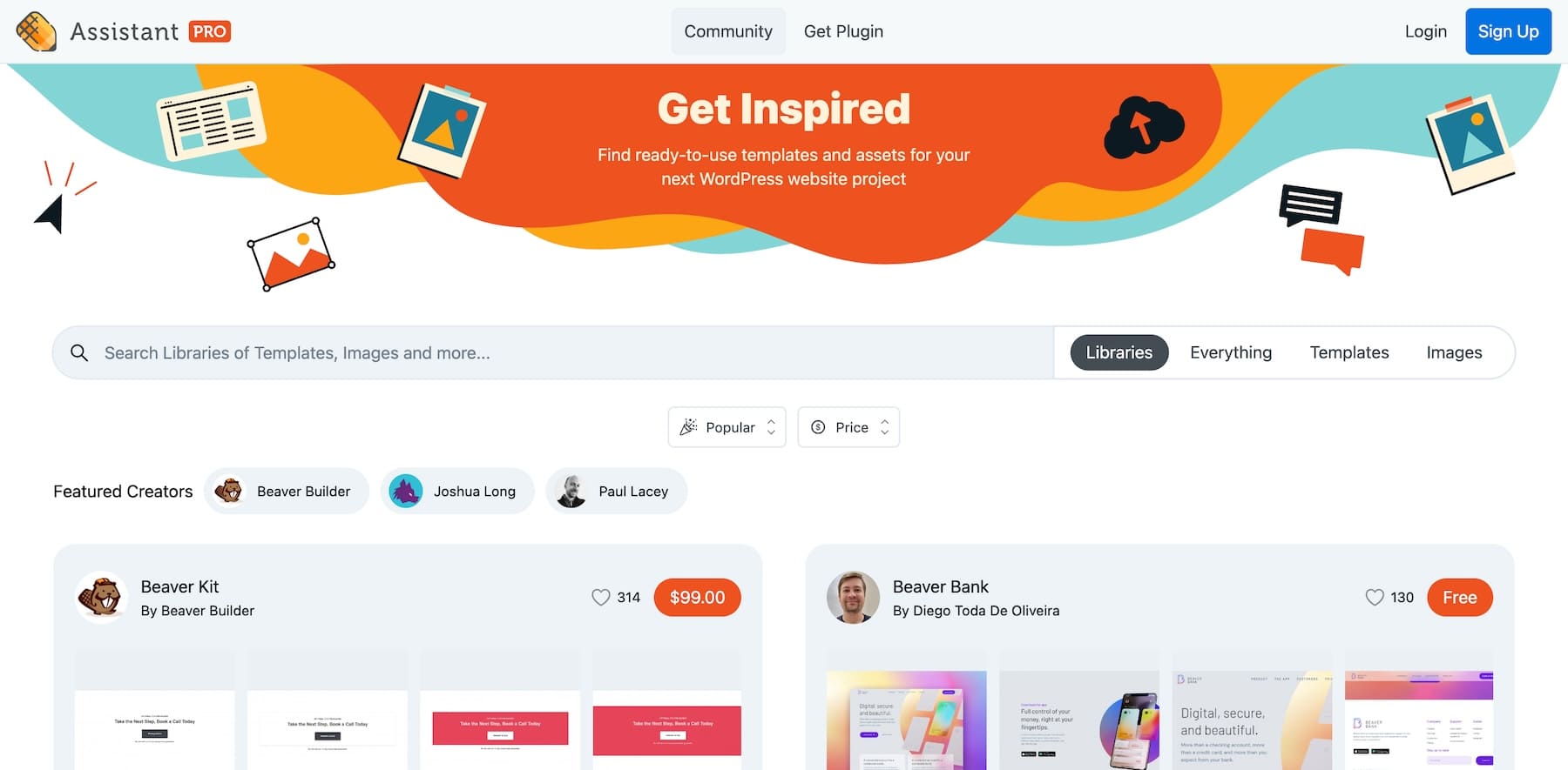 assistant pro template marketplace