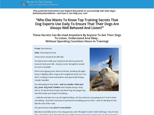 Dog Training Secrets: Stop Your Dog’s Behavior Problems!