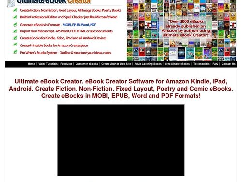 EPUB, MOBI, Word, PDF, Fiction, Nonfiction, Fixed Layout, Reduced Content, Ultimate eBook Creator for Amazon Kindle