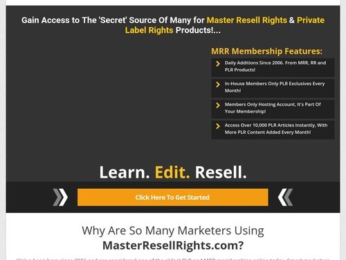 Master Resell Rights | Private Label Rights PLR | Master Resell Rights