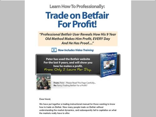 Pete's Betfair Methods – Professional Betfair Training System