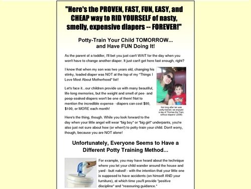 Potty Training Book Gains 75%, Great Splash Page, Great Banners & Ads!