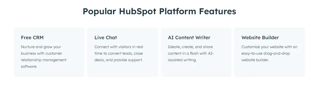 popular HubSpot platform features