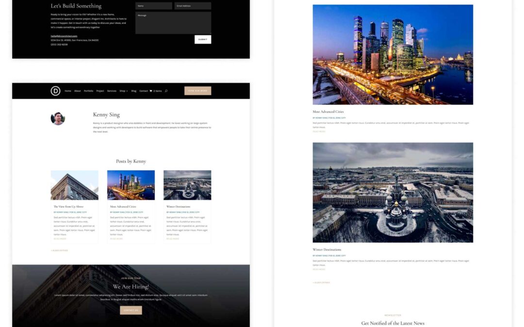 New Divi Starter Web site for Architects (Fast Set up)