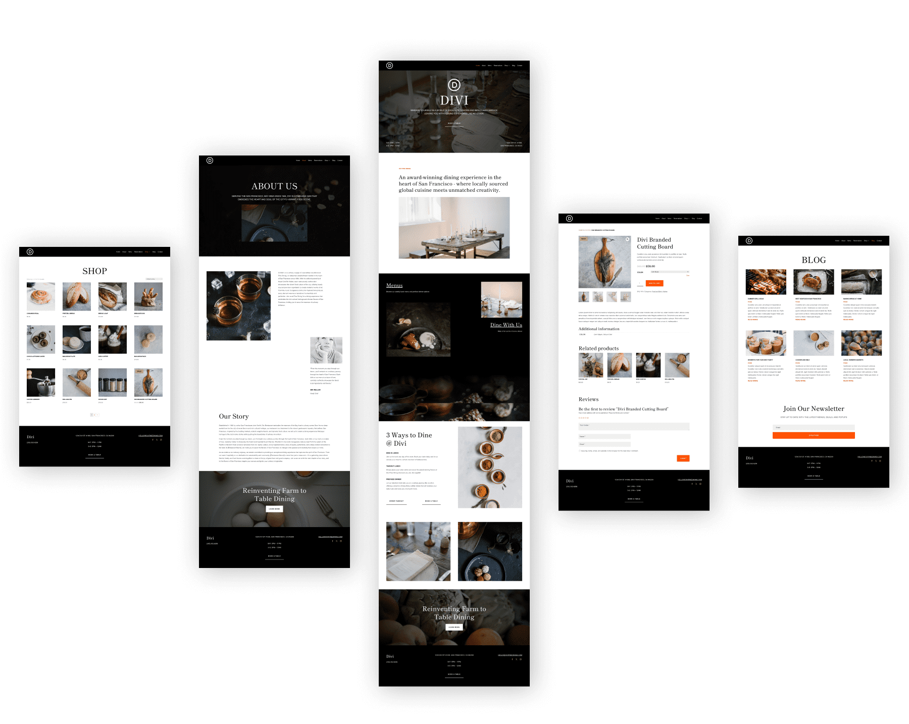 Divi Restaurant Starter Site