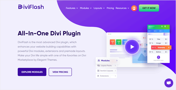 DiviFlash landing page