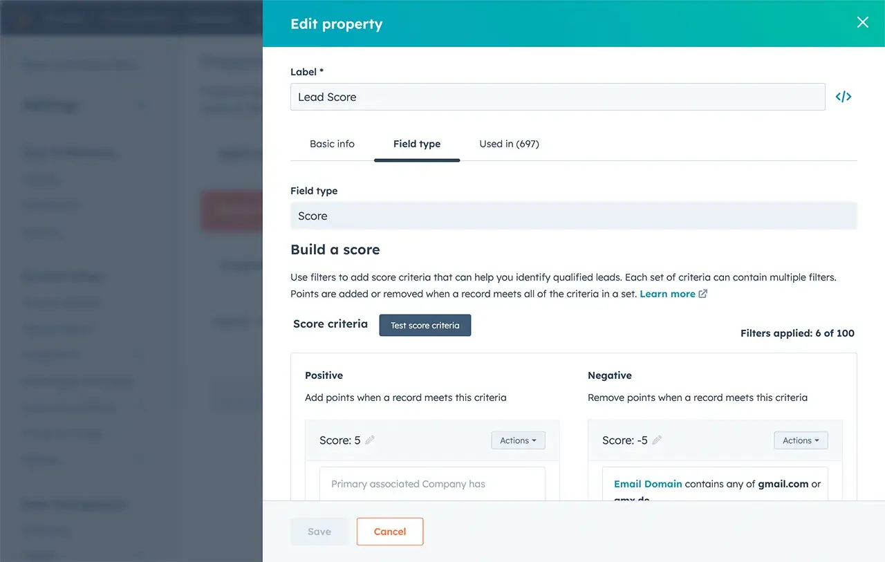 lead scoring model, hubspot’s predictive lead scoring software