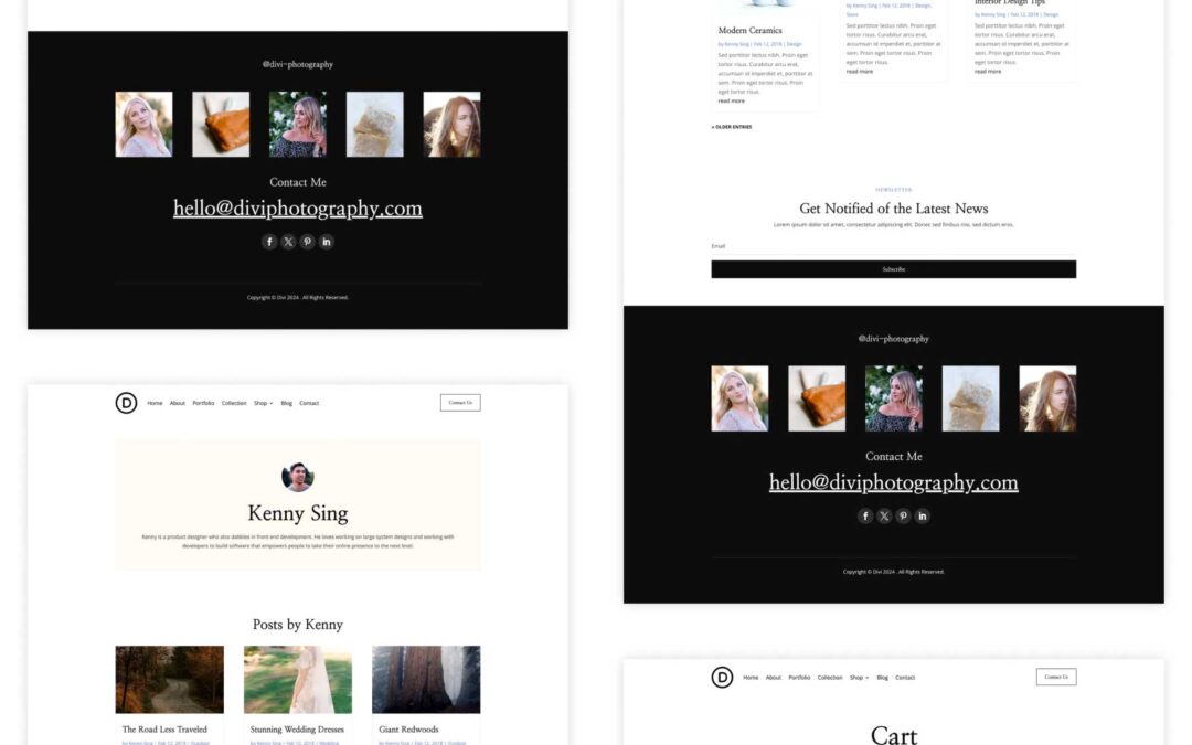 New Divi Starter Web page for Photographers (Fast Set up)