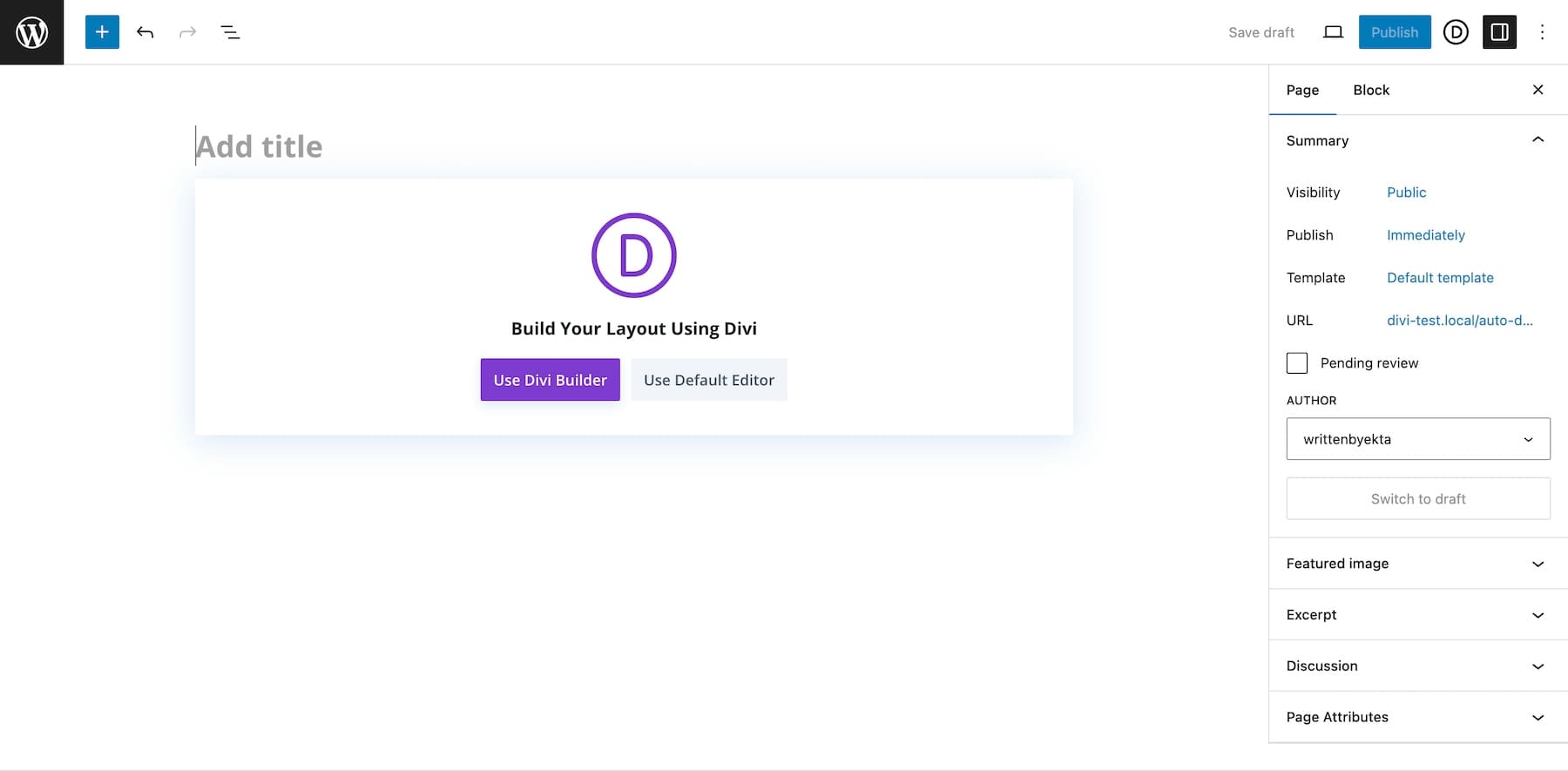 use divi builder