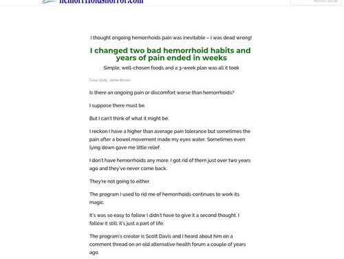 Hemorrhoids Case Study cb | Blue Heron Health News