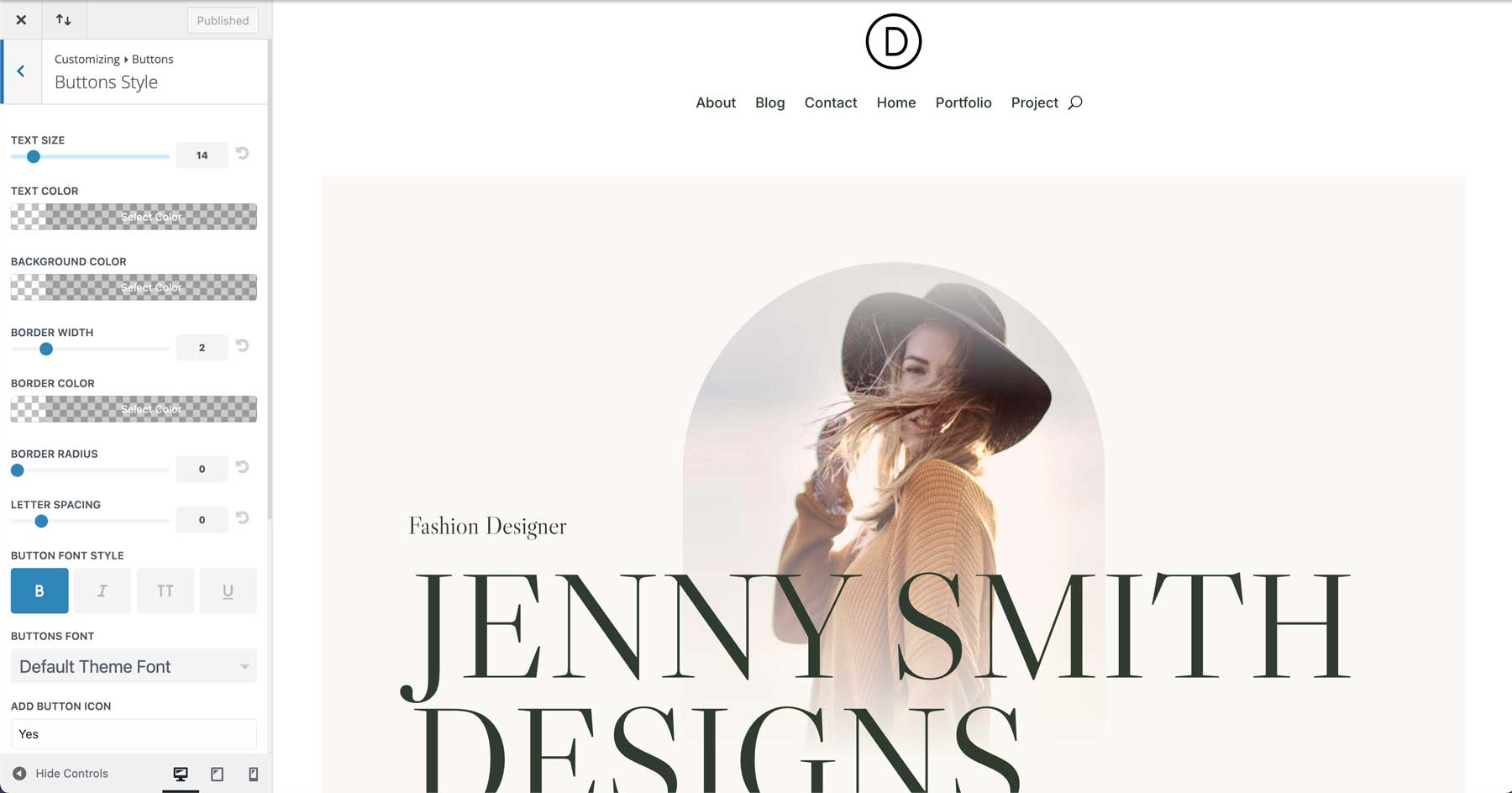 fashion starter site for Divi