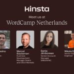 Picture of Kinsta representatives attending WordCamp Netherlands 2024