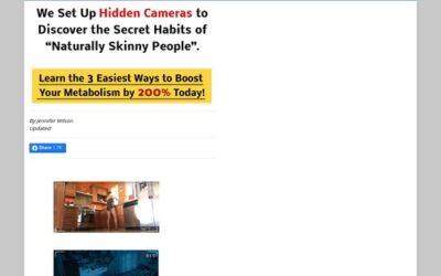 Hidden cameras reveal secrets of the skinny; And how you can use them to double your metabolism!