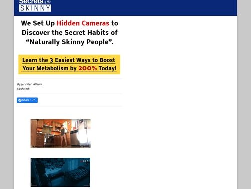 Hidden cameras reveal secrets of the skinny; And how you can use them to double your metabolism!