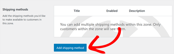 Adding a shipping method in WooCommerce