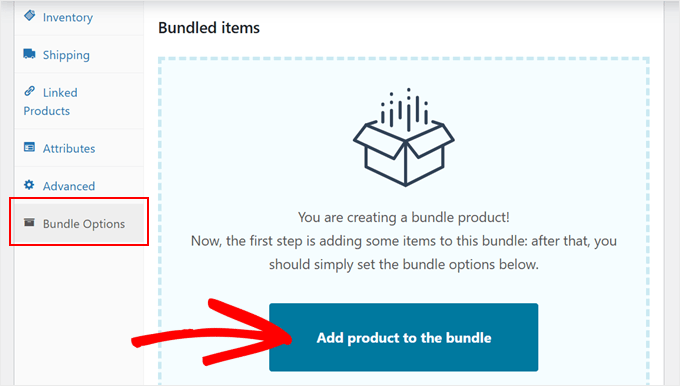 Adding products to the bundle with the YITH plugin