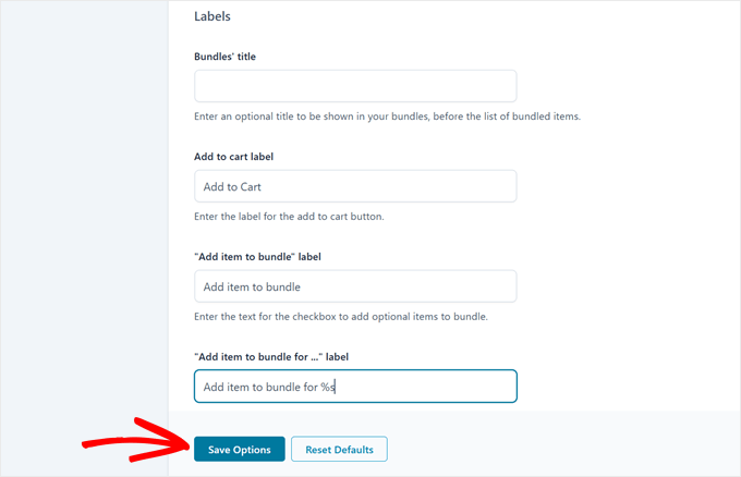 Changing the product bundle label with the YITH plugin