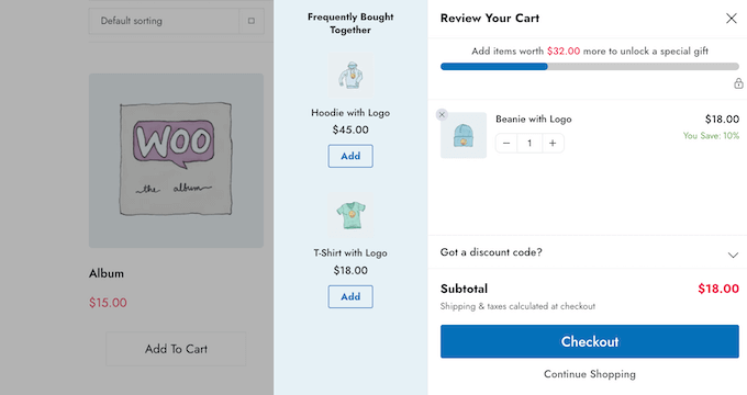 An example of a cross-sell promotion, created using FunnelKit Funnel Builder