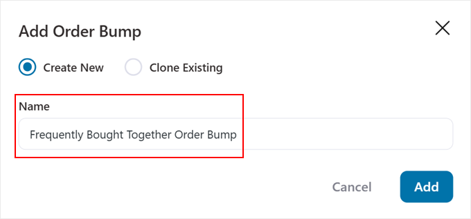 Naming the FunnelKit order bump