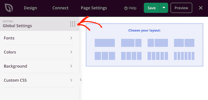 Adding content blocks to a custom page design